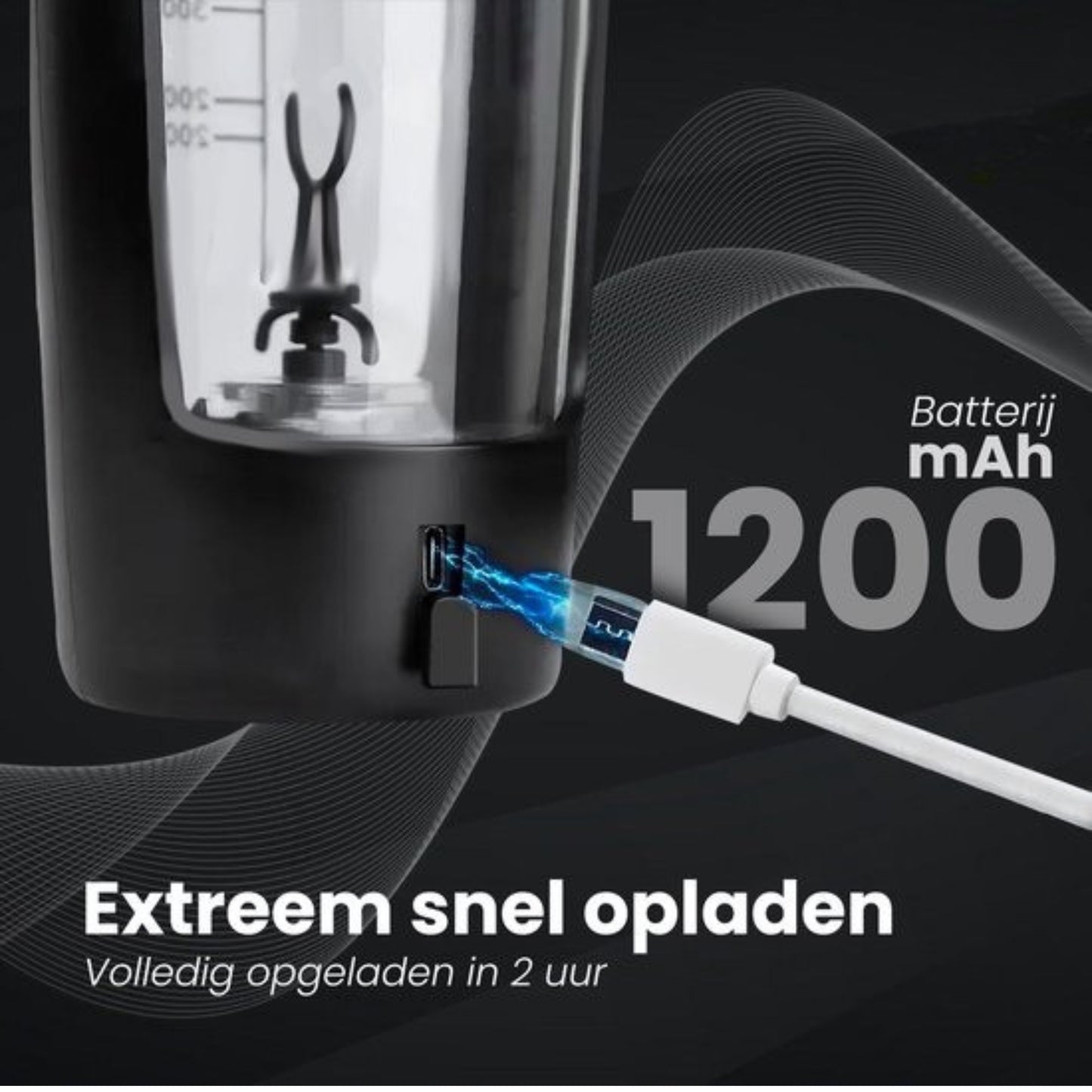 PowerMix Pro Elektrische Shaker – USB Oplaadbaar