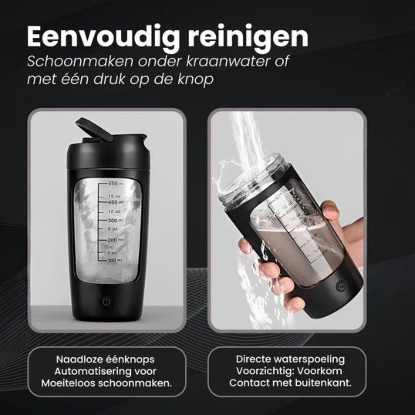 PowerMix Pro Elektrische Shaker – USB Oplaadbaar