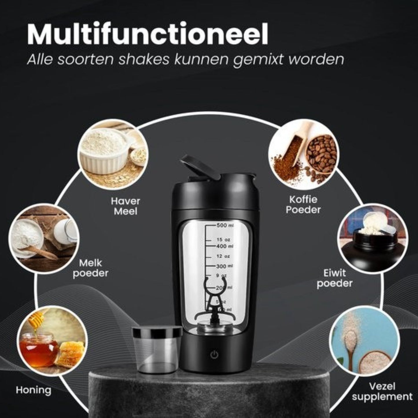 PowerMix Pro Elektrische Shaker – USB Oplaadbaar