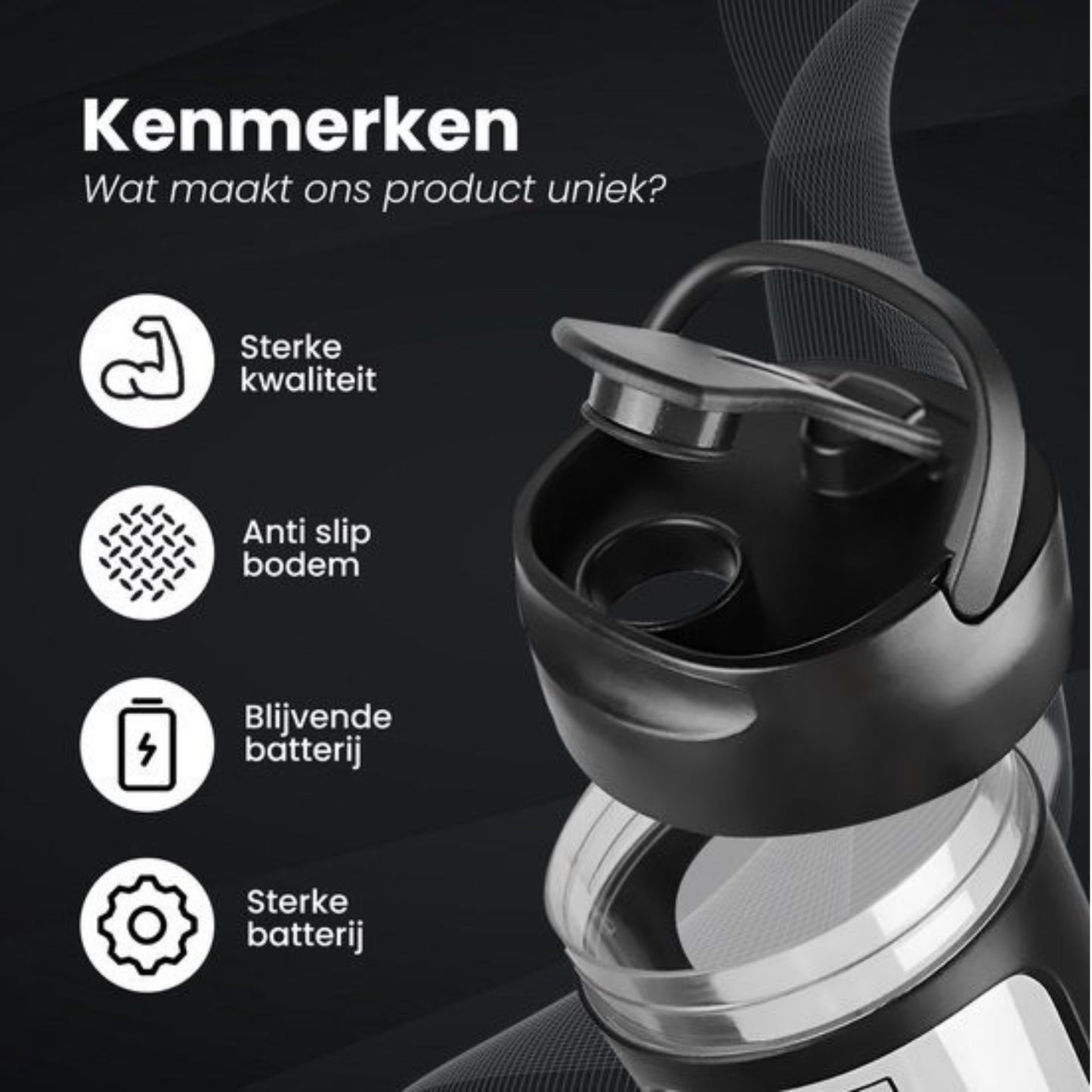 PowerMix Pro Elektrische Shaker – USB Oplaadbaar